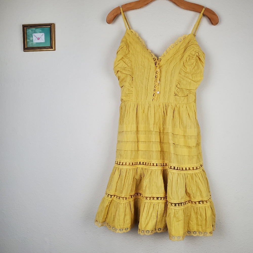 CHICWAYS Yellow Sleeveless Dress Size S